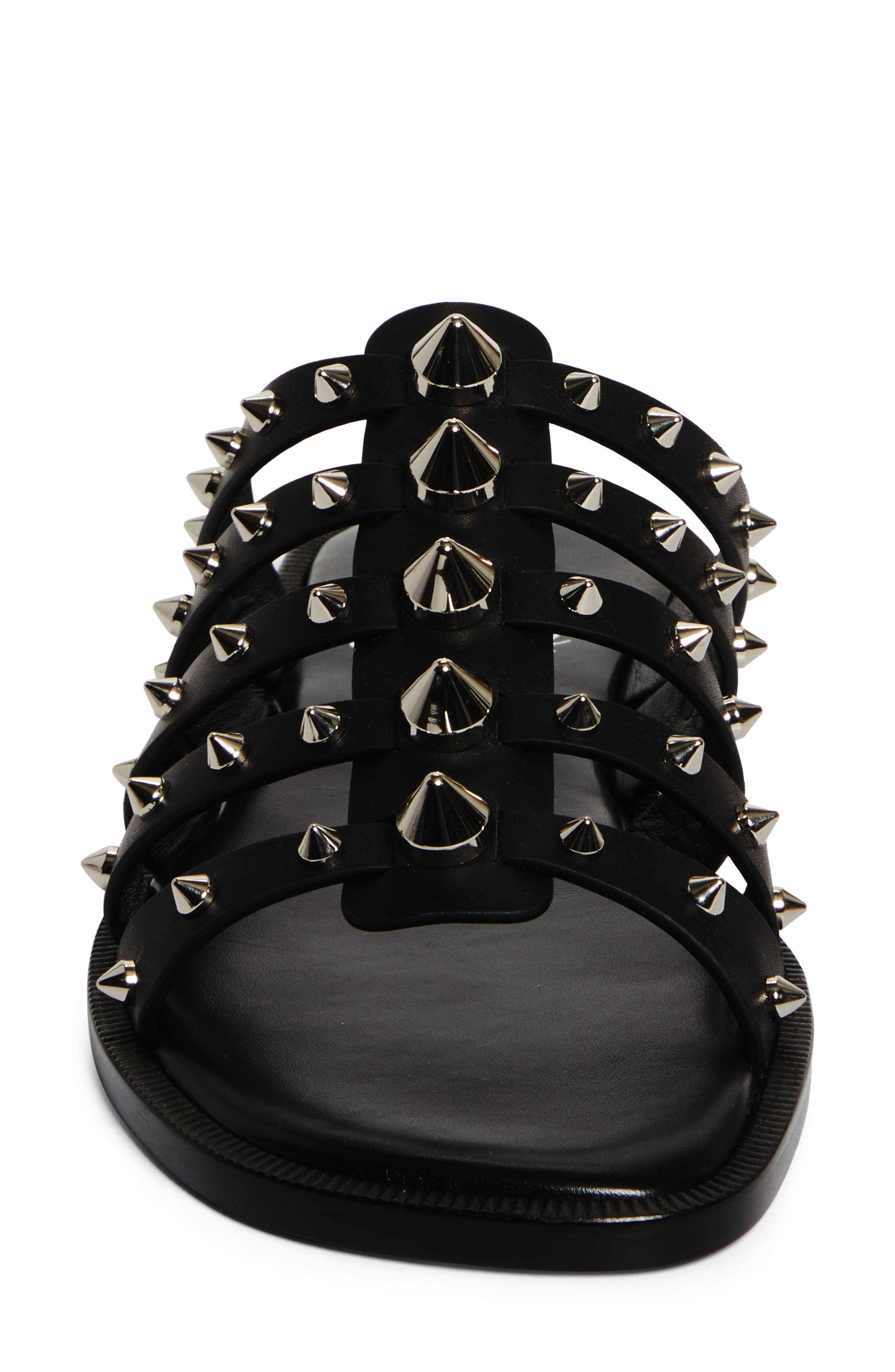 Christian Louboutin Charja Slide Sandal in Black/Lin Black at Nordstrom - 4