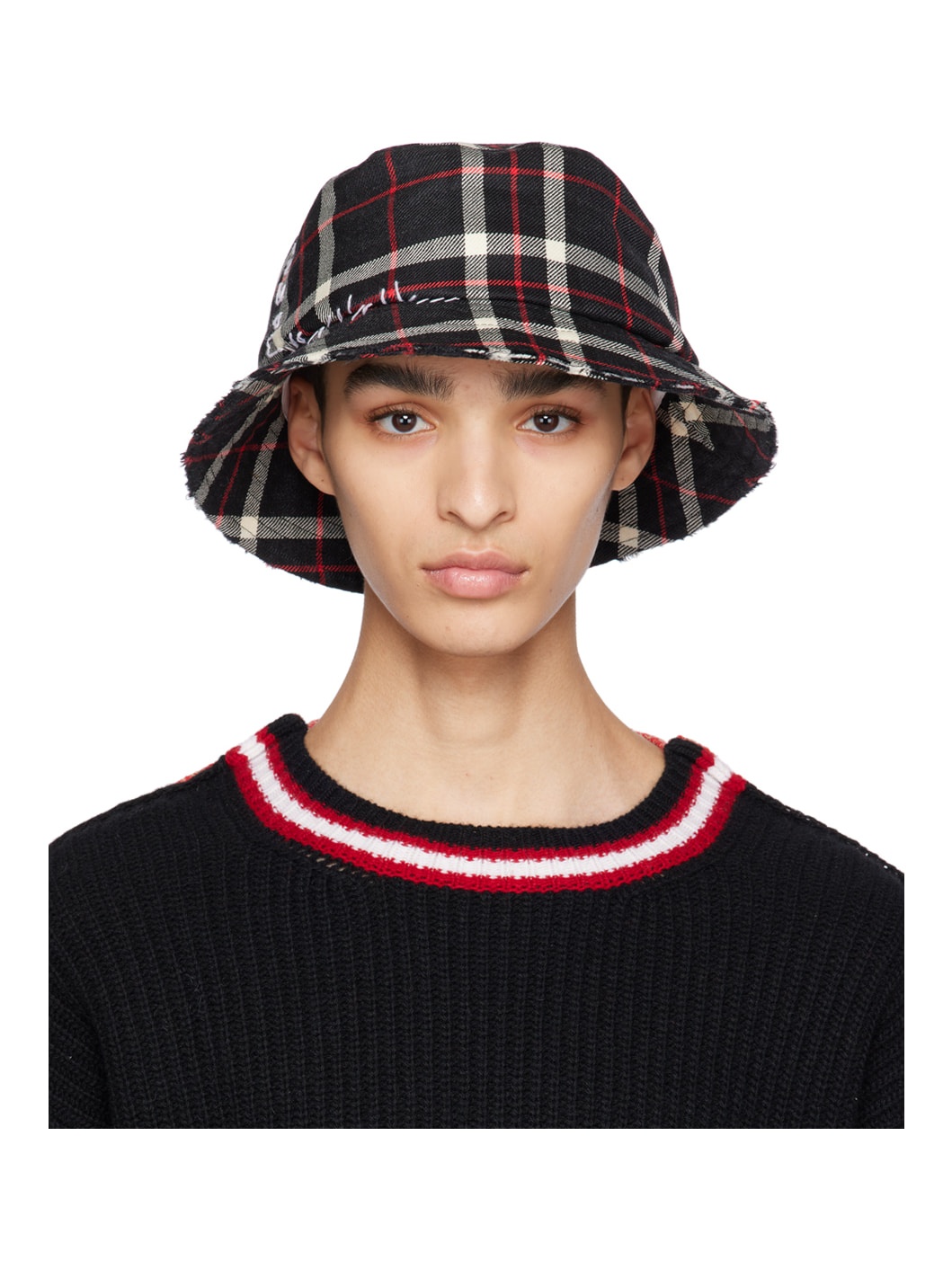 Black Tartan Bucket Hat - 1