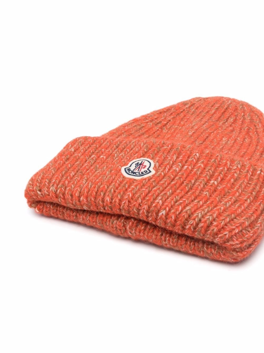 logo patch knit beanie - 2