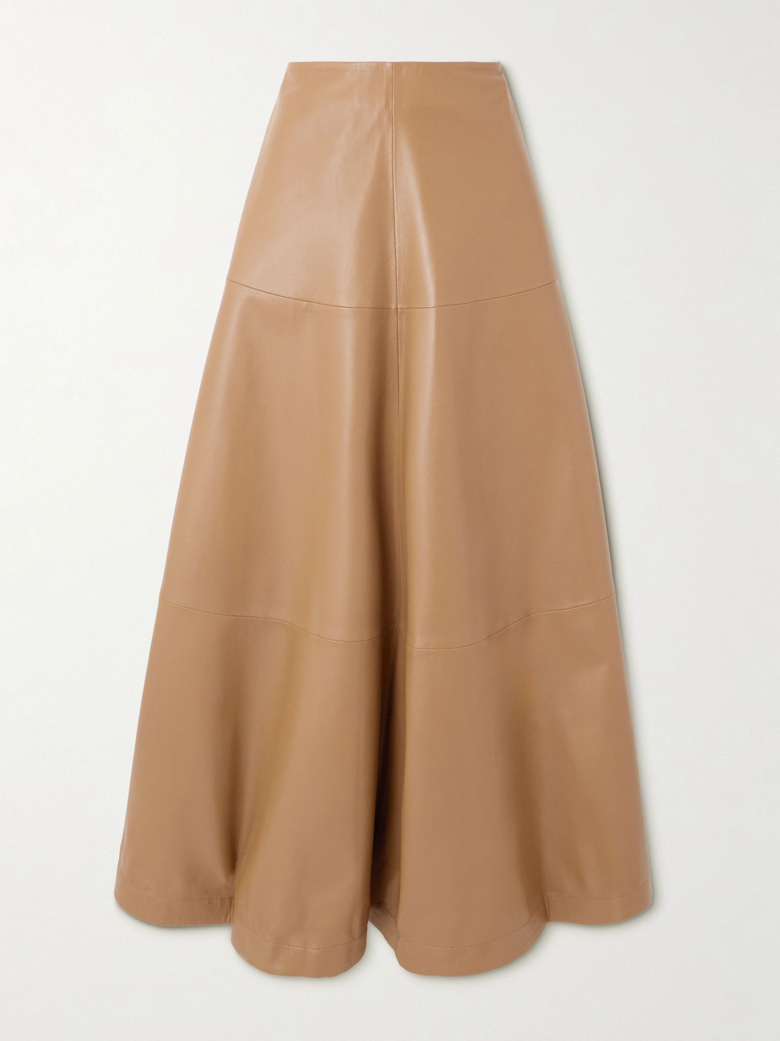 Varda leather maxi skirt Tan - 1