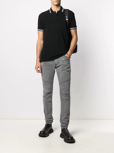 Balmain skinny panelled jeans outlook