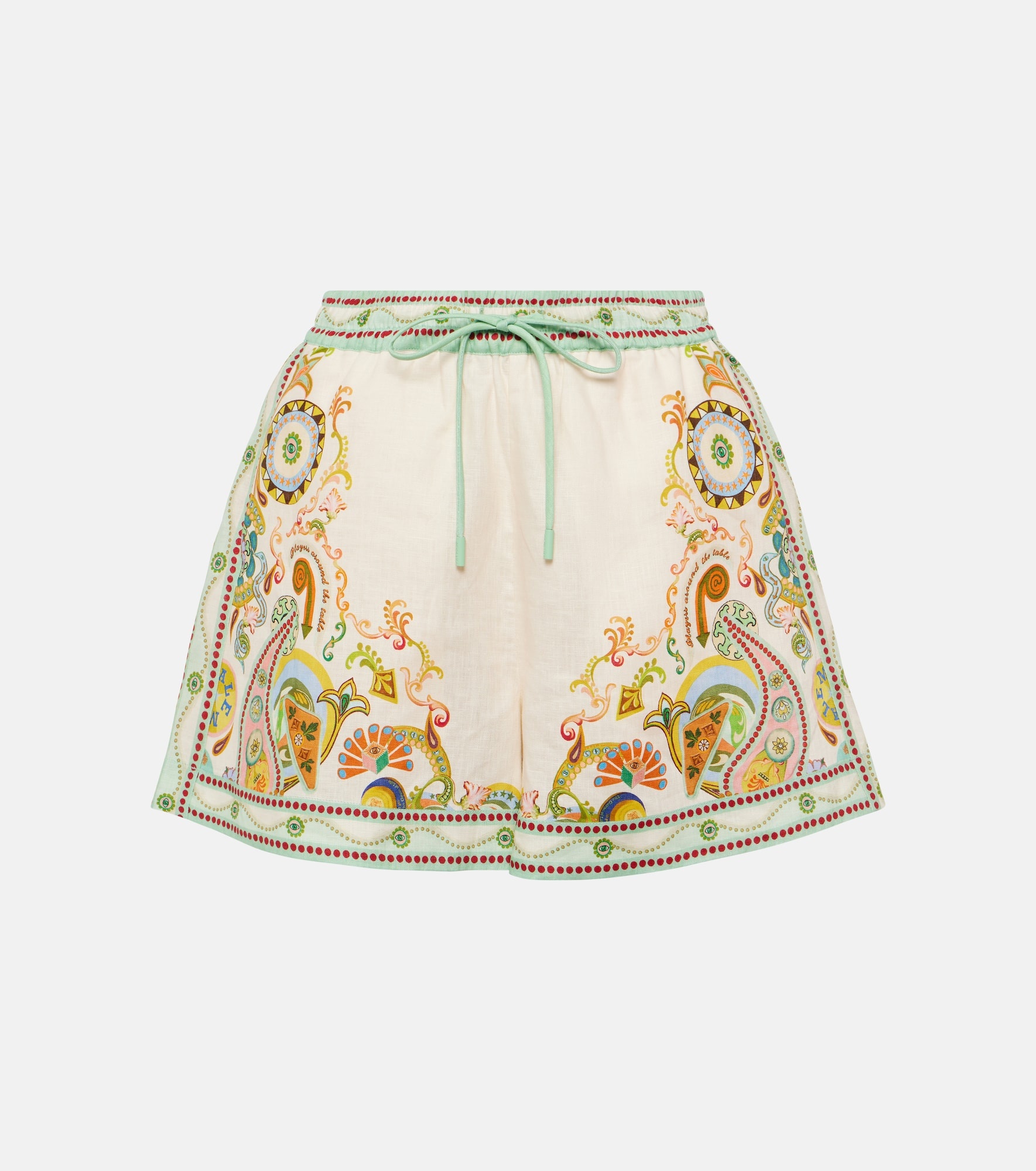 Pinball printed linen shorts - 1