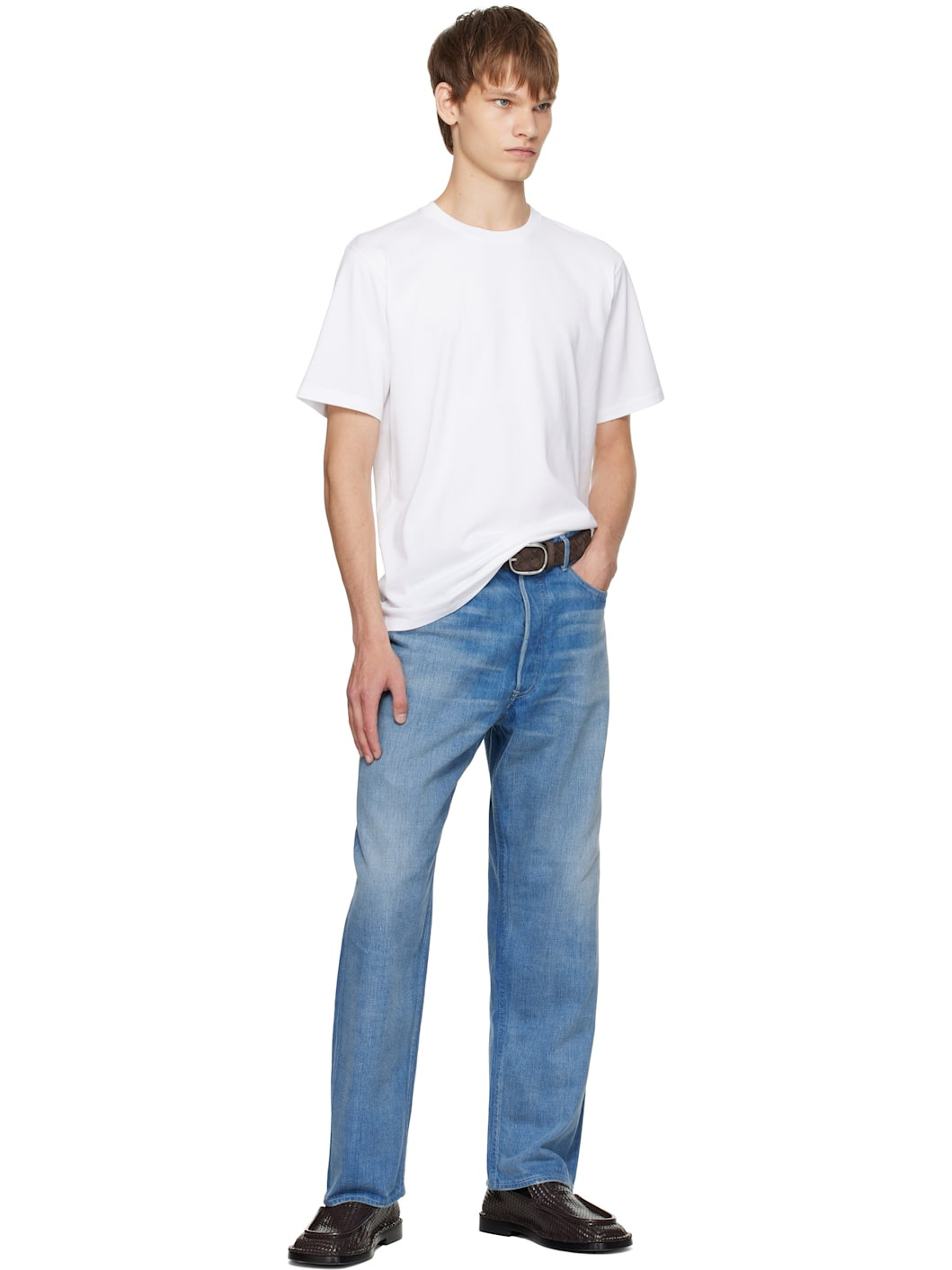 White Luster Plaiting T-shirt - 4