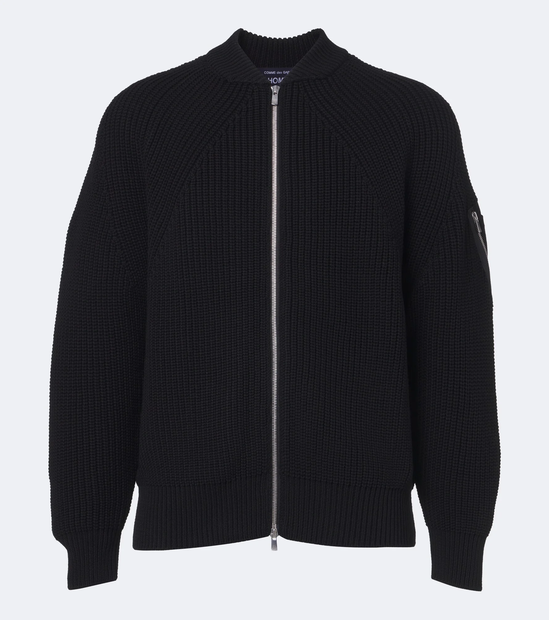 Wool zip-up cardigan - 1