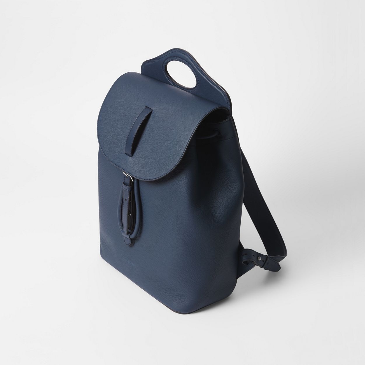 Grainy Leather Pocket Backpack - 4