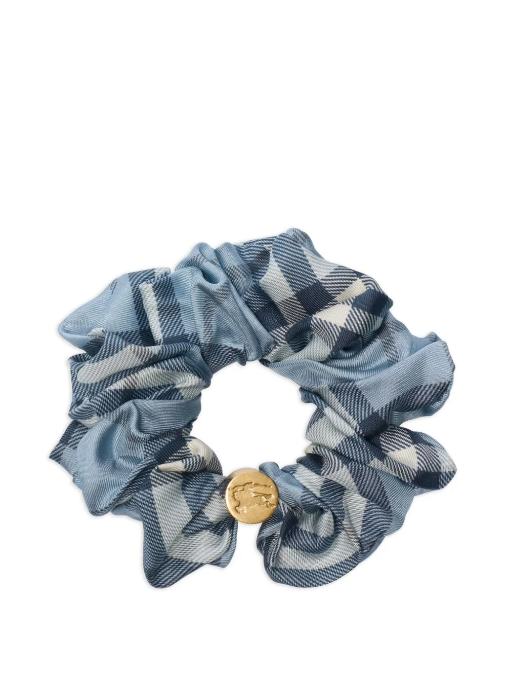 Check silk scrunchie - 1