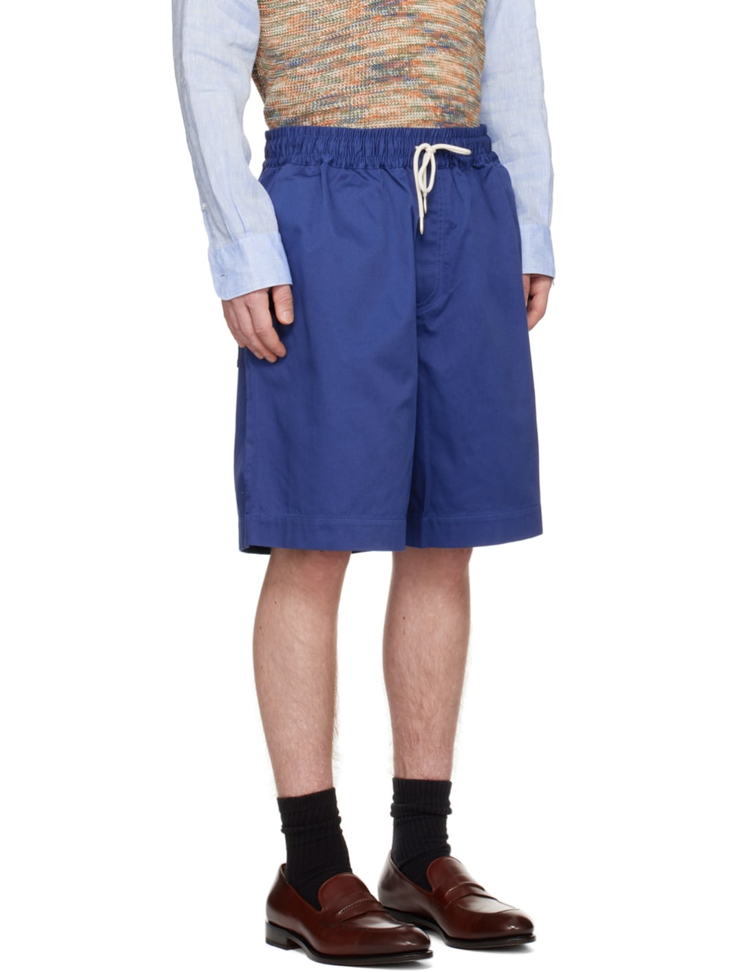 Blue Oversized Shorts - 2