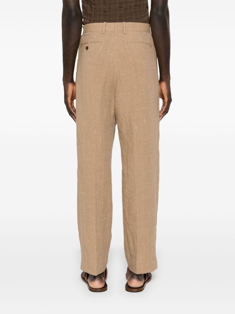pleat-detail trousers - 4