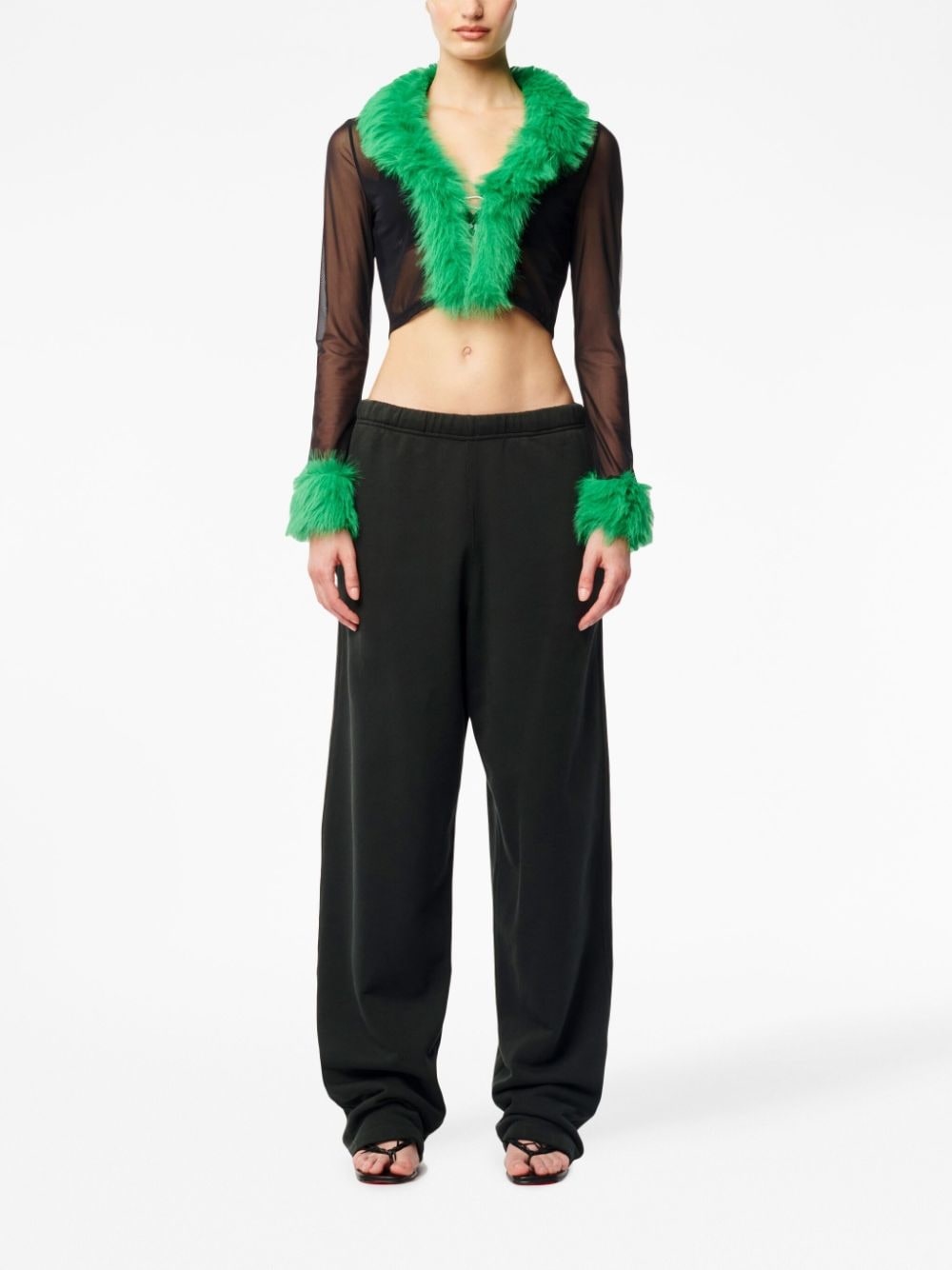 logo-patch cotton track pants - 2