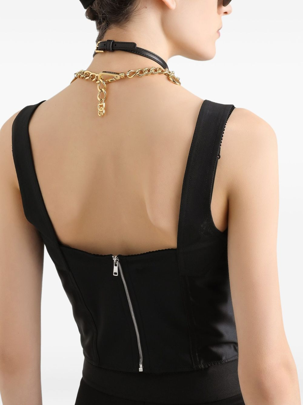 elastic satin top - 4