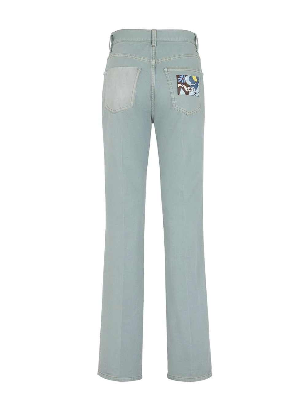 logo-patch straight-leg jeans - 2