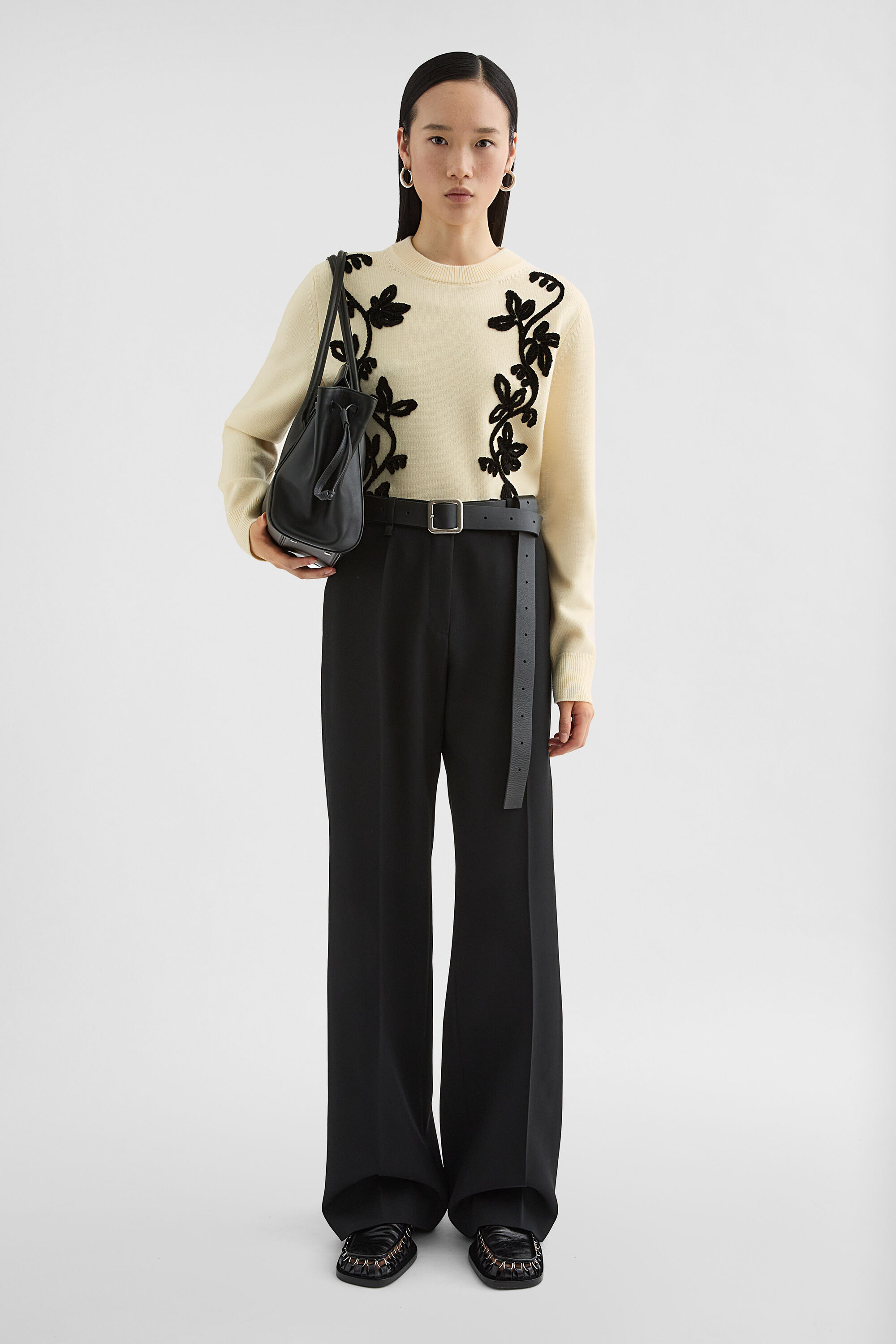 Wool Gabardine Tailored Trousers - 2