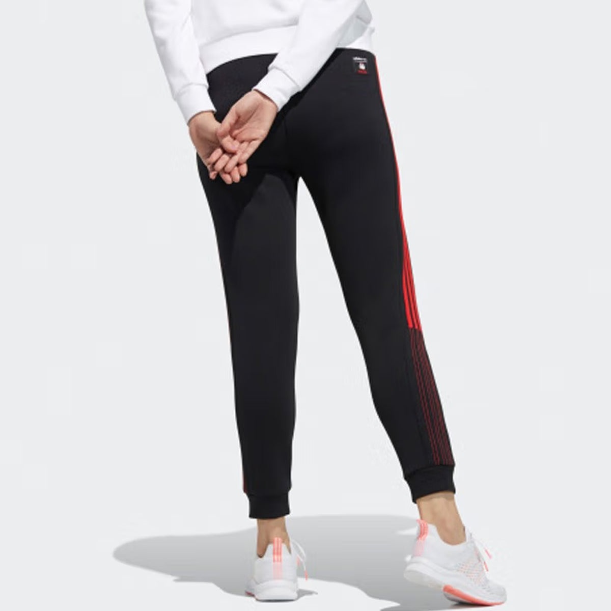 (WMNS) adidas Neo x CNY WW Track Pants 'Black Red' GP5750 - 3