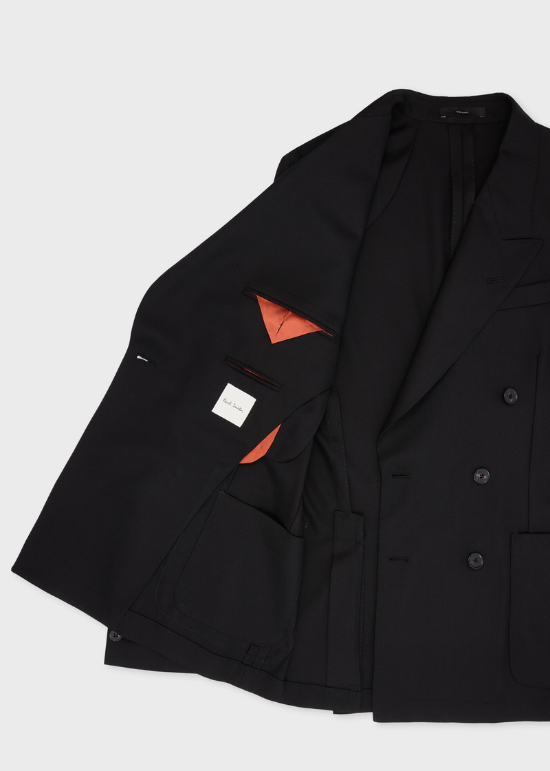 A Suit To Travel In - Black Double-Breasted Wool Blazer 4