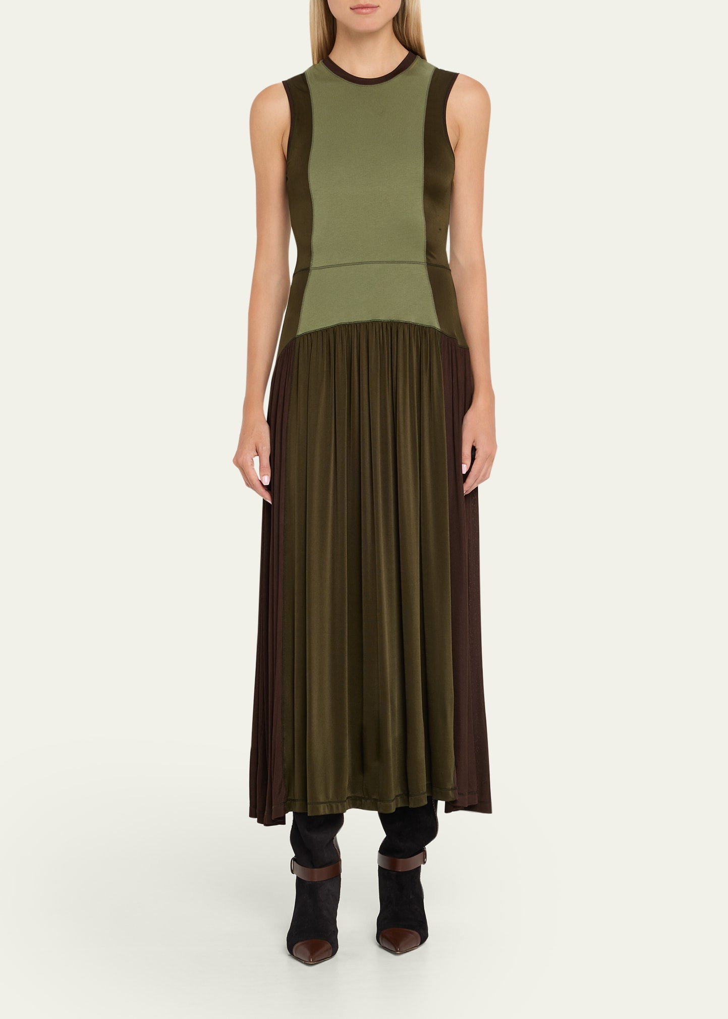 Amaliya Sleeveless Color Block Dress - 2