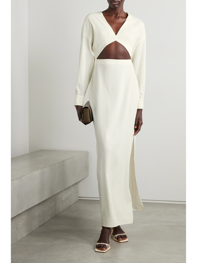 LAPOINTE Cutout Crepe Maxi Dress outlook