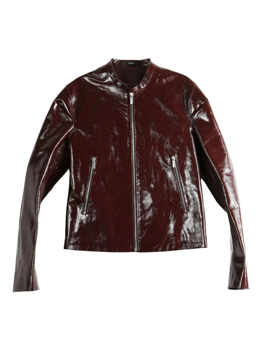N 6 zip calf leather jacket - 1