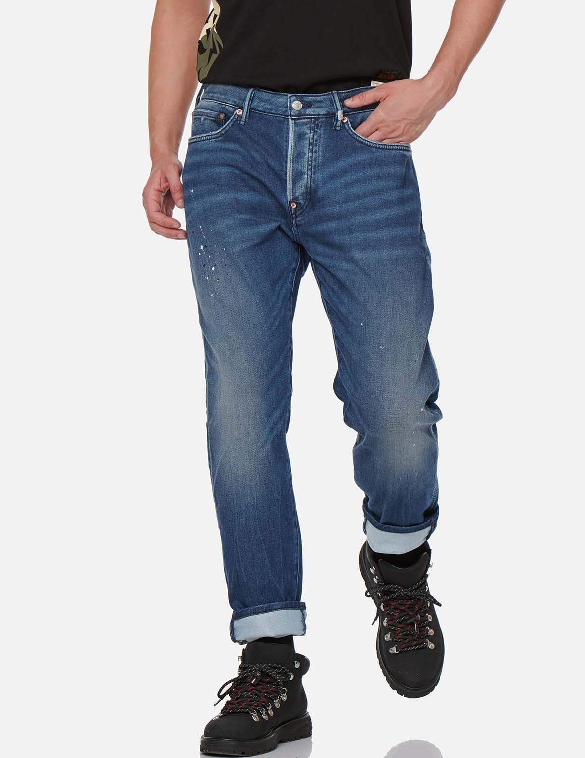 RED SEAGULL WASHED CARROT FIT JEANS #2017 - 4