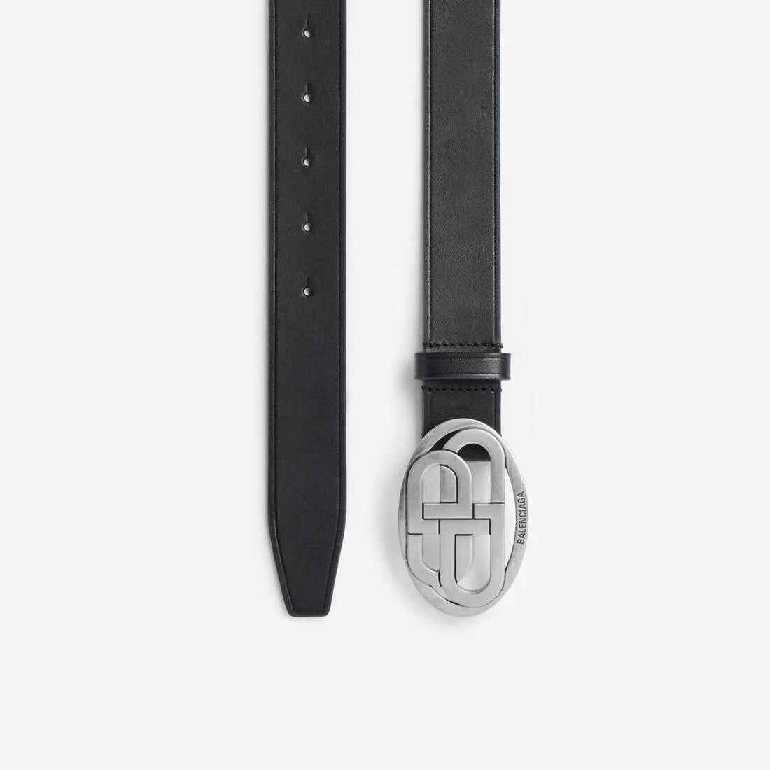 Men's Oval Bb Belt in Black - 1