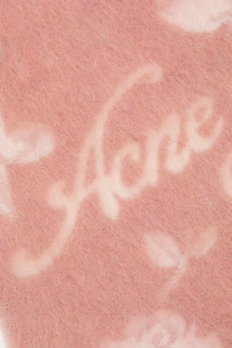 Fringed wool scarf - Pink 3