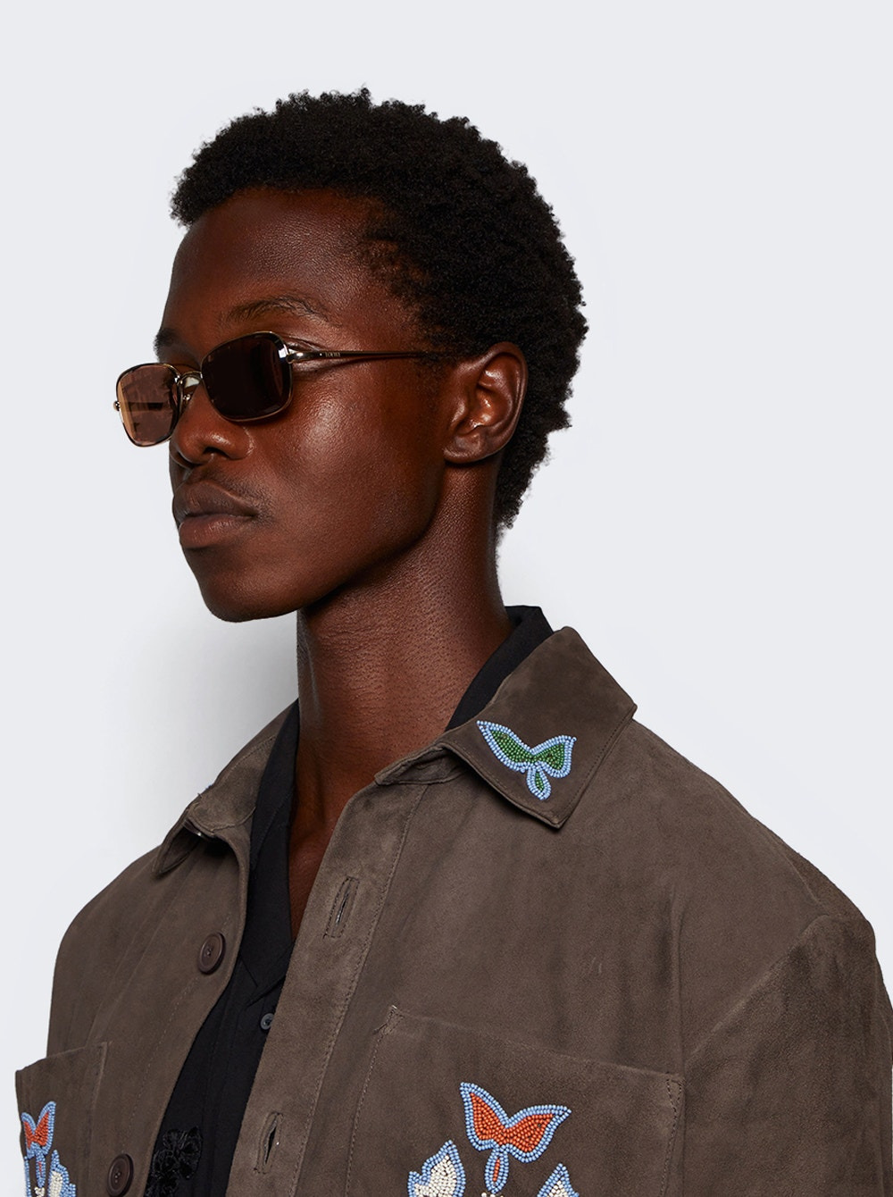 Anagram Sunglasses Shiny Rose Gold And Bordeaux Mirror - 3