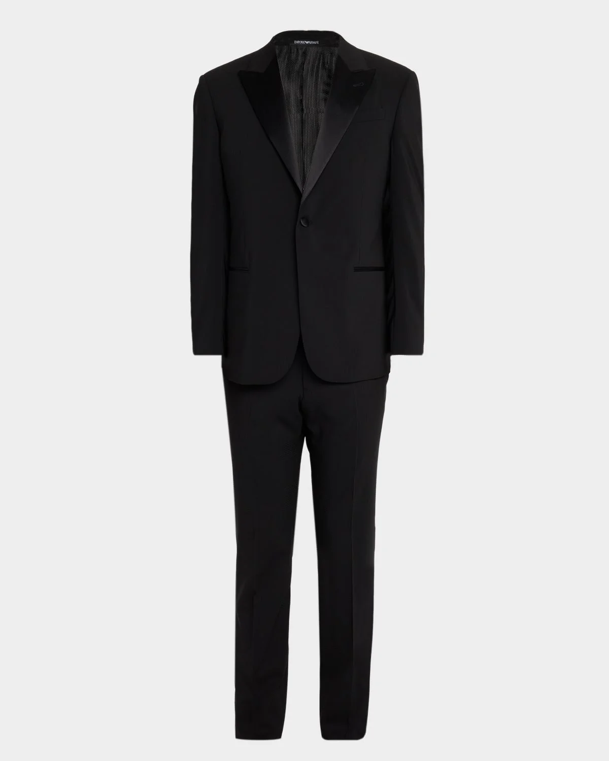 Men's Tonal Plaid Peak Lapel G Line Tuxedo - 1