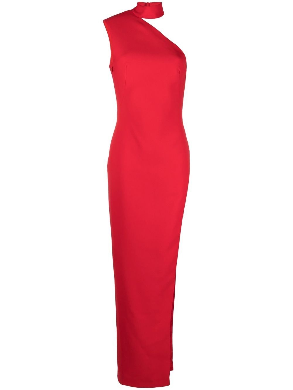 asymmetric floor-length dress - 1