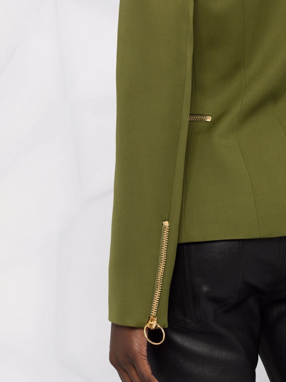 button-front peak-lapel blazer - 5