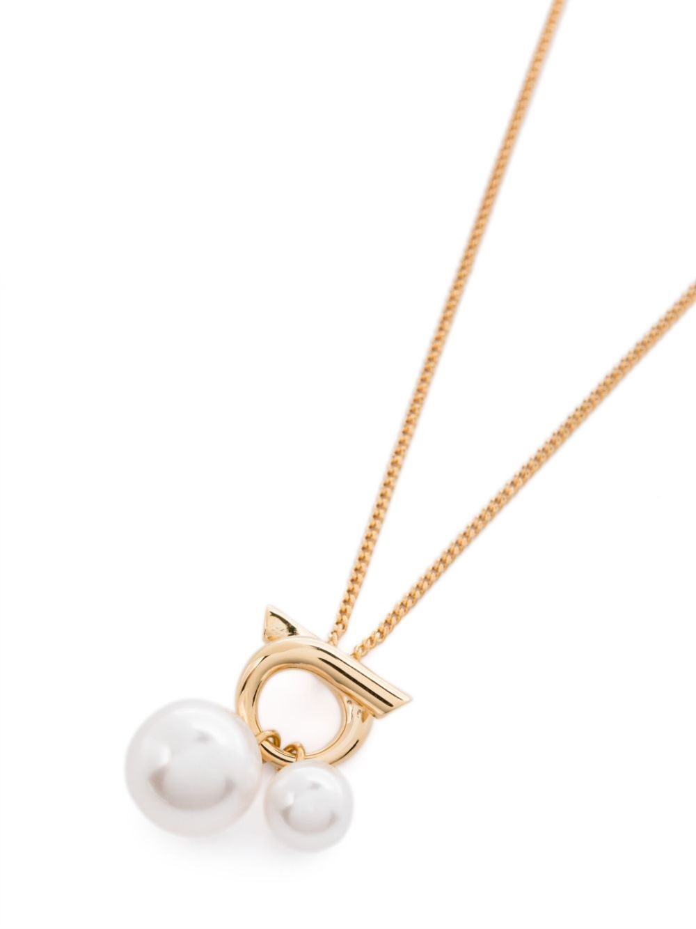 Ferragamo Women Faux-Pearl Embellished Pendant Necklace - 2