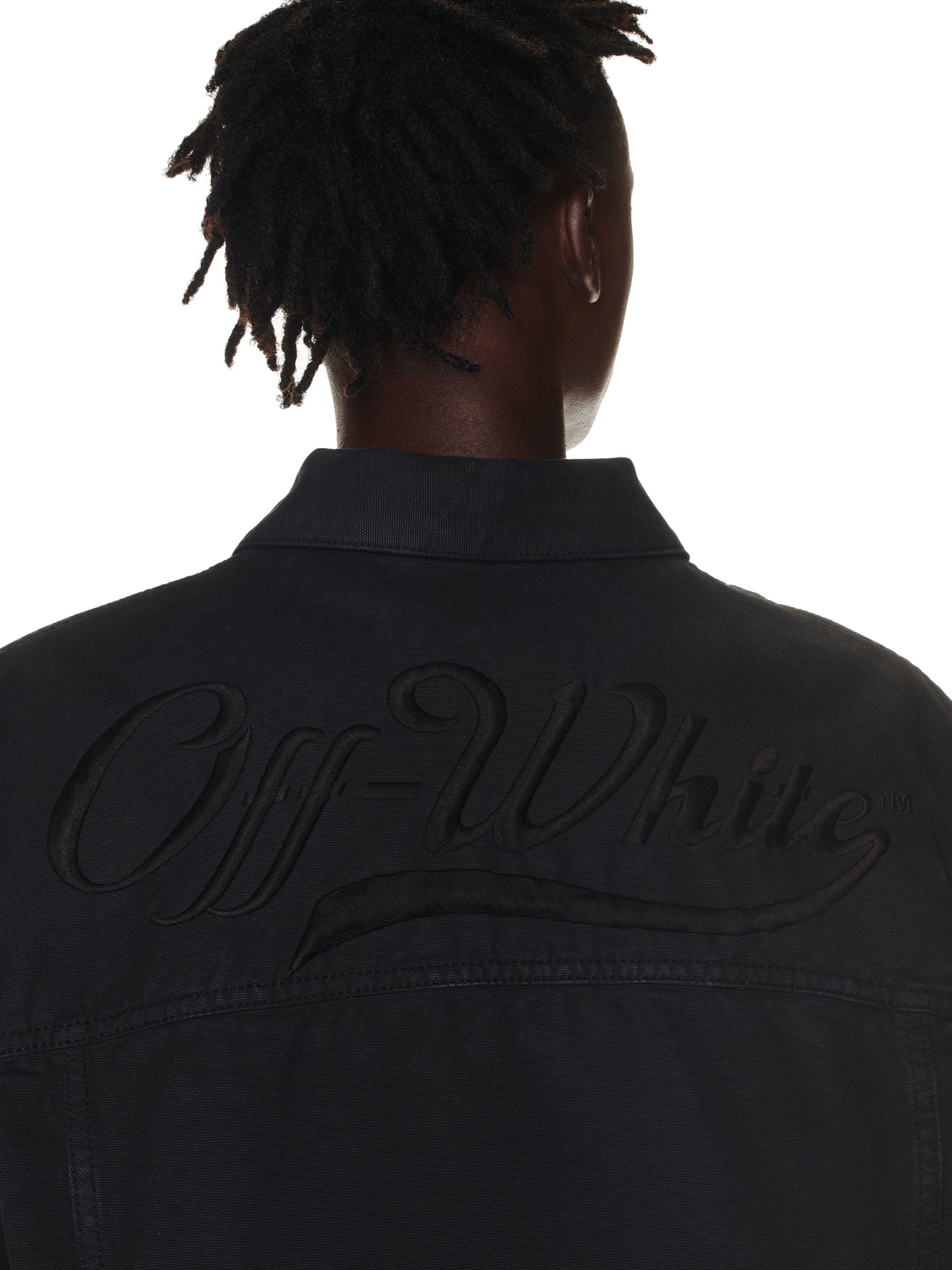 Black/white Canvas Varsity Skate Jacket - 5