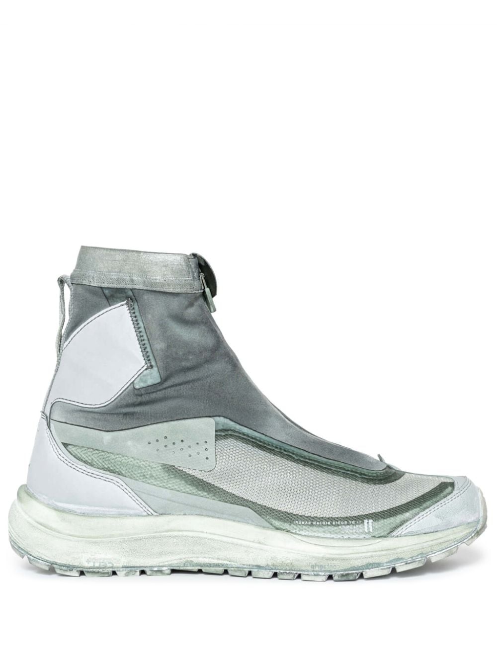 zip-up hi-top sneakers - 1