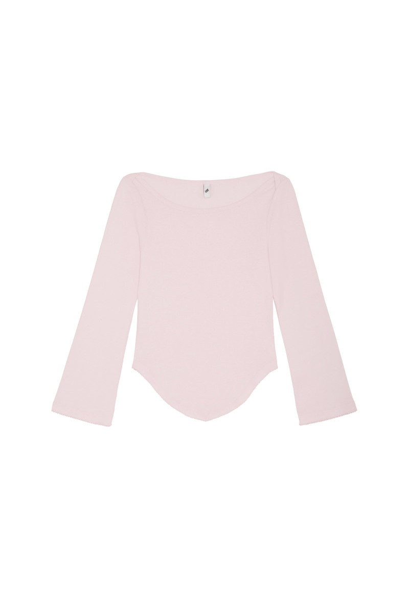 The Rina Long Sleeve: Cotton Jersey Baby Pink 1