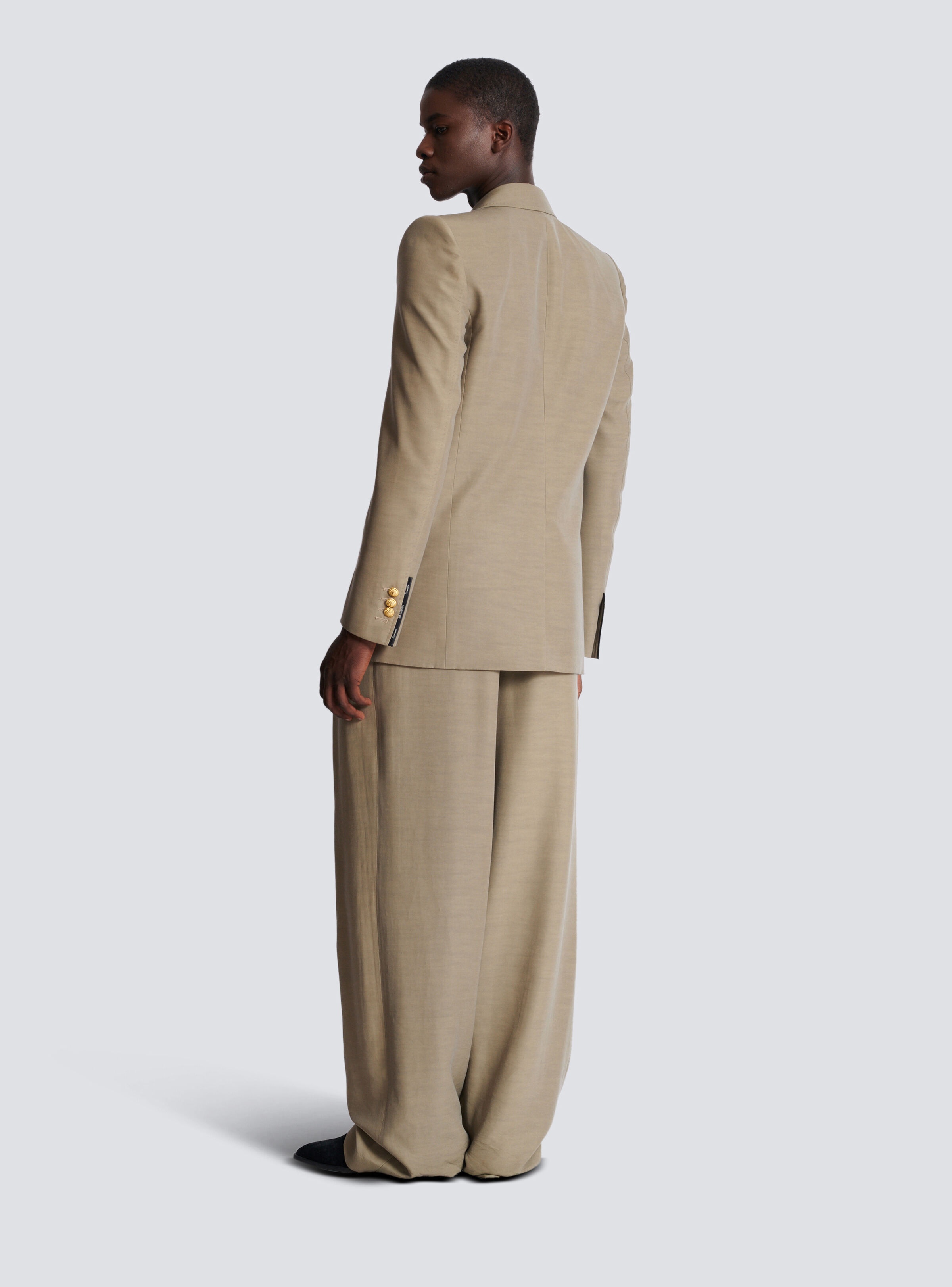1-button tailored cupro jacket - 4