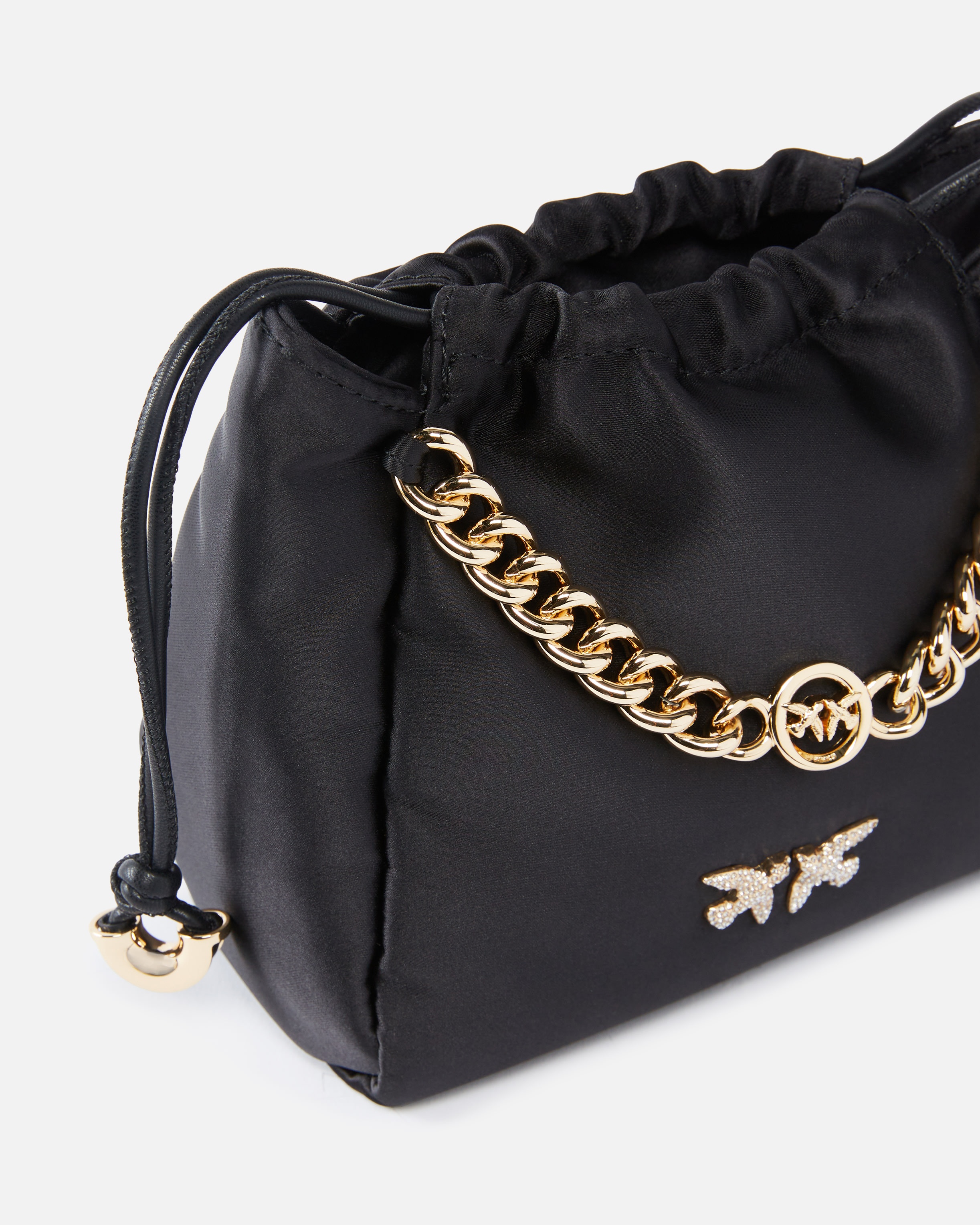 SATIN MINI CLUTCH BAG WITH CHAIN - 3