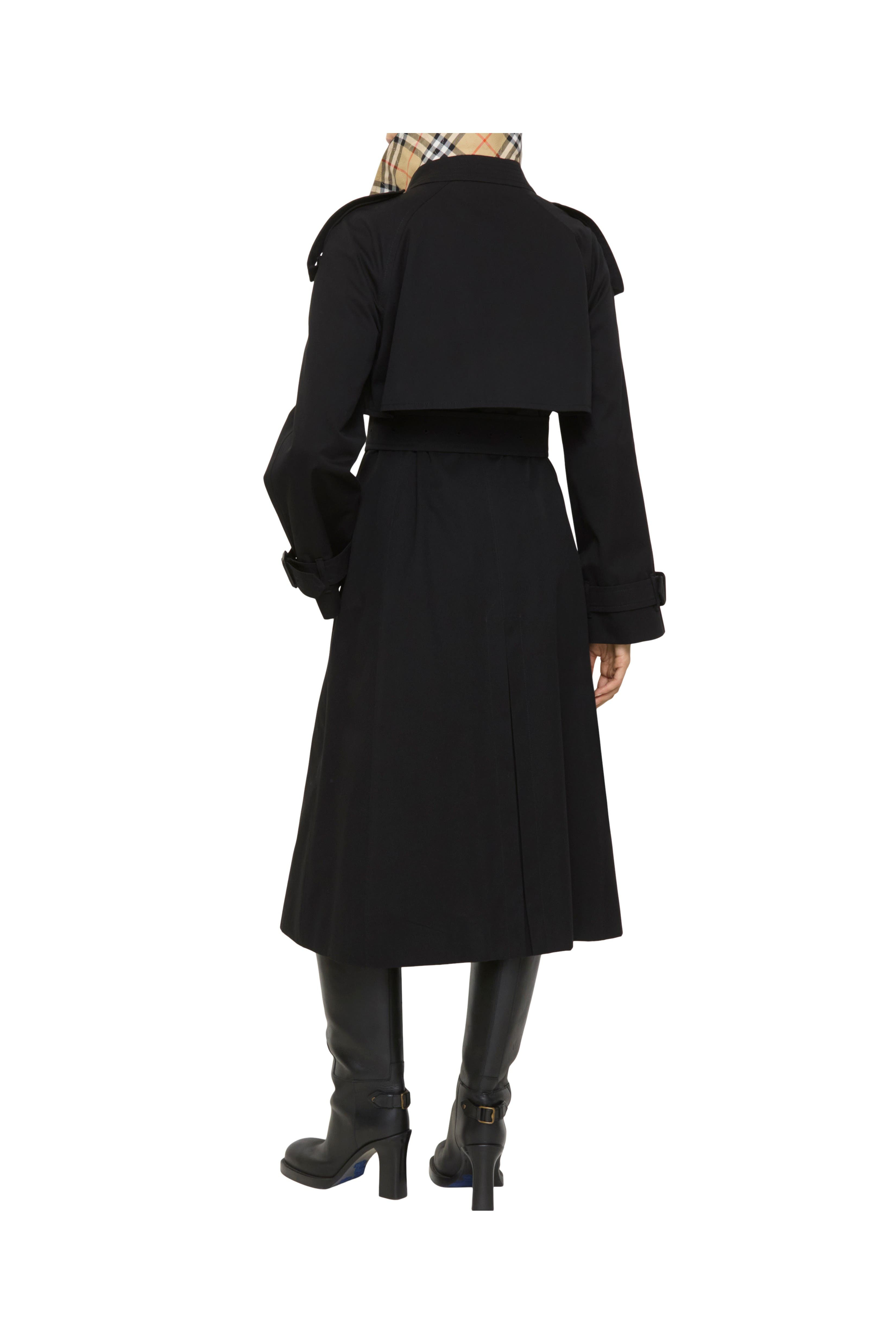 burberry Long Gabardine Fitzrovia Trench Coat in Black at Nordstrom - 5