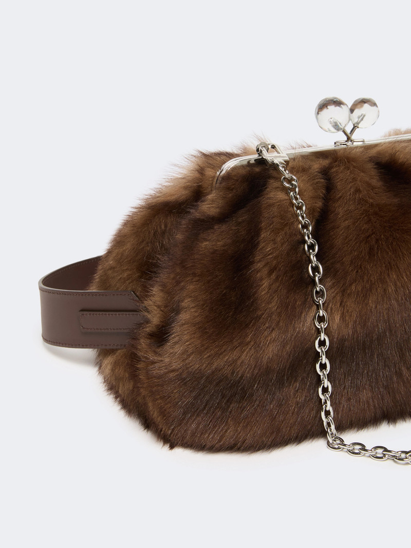 ORTENSIA Medium sheepskin Pasticcino Bag - CARAMEL 3