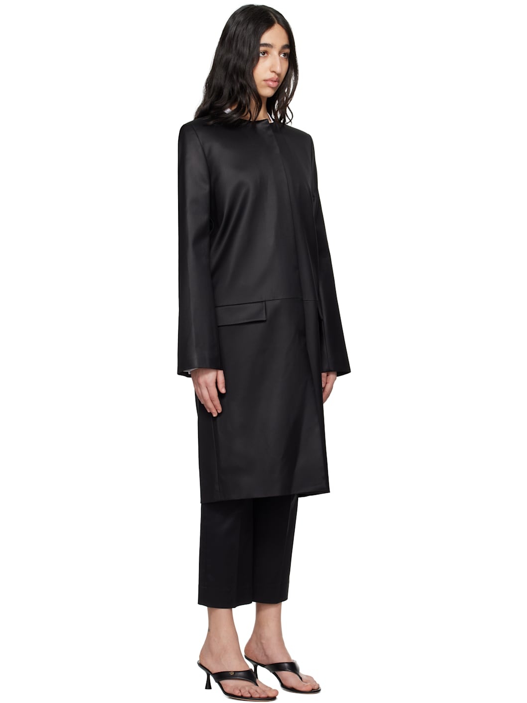 Black Chintz Coat - 2