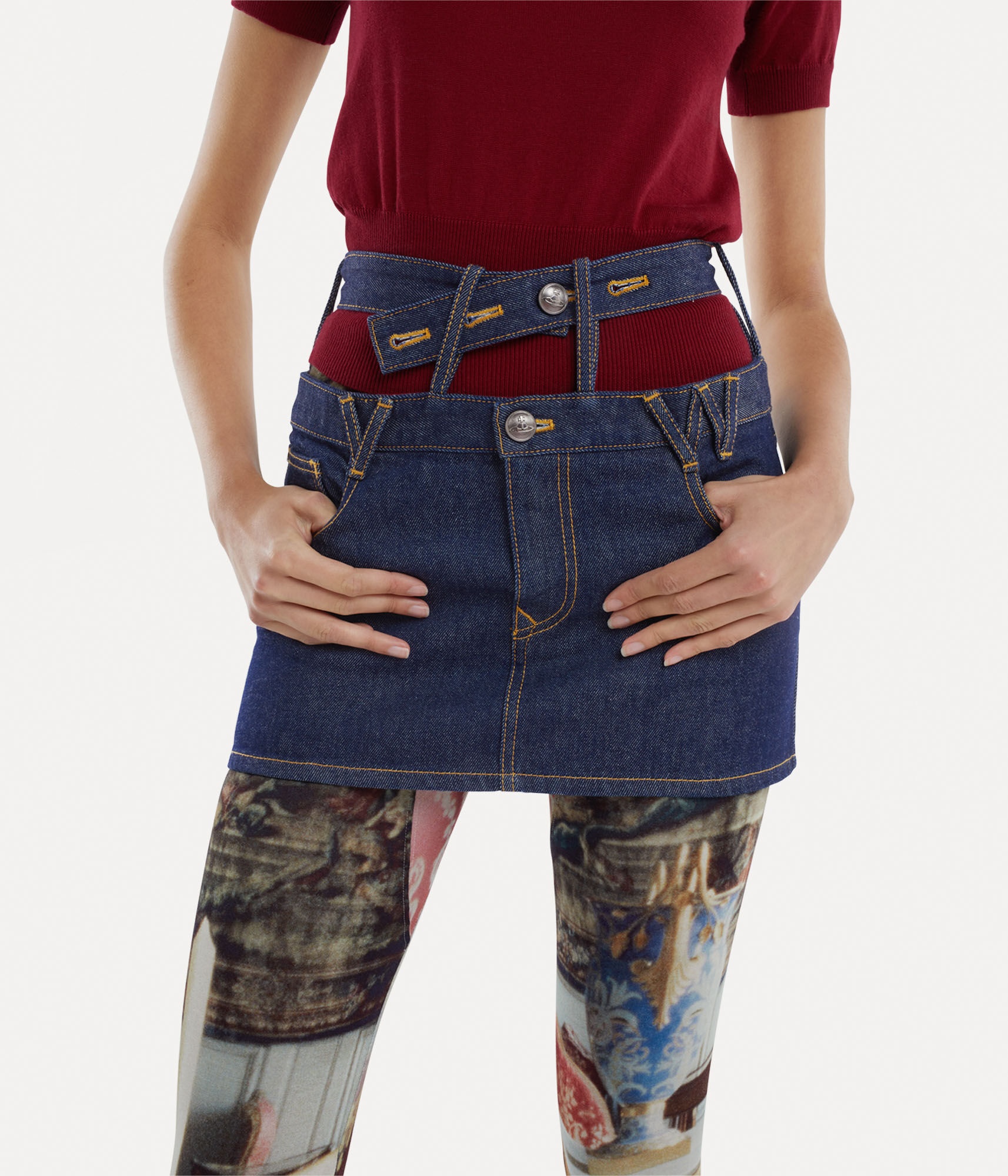 DOUBLE WAISTBAND FOAM SKIRT - 5