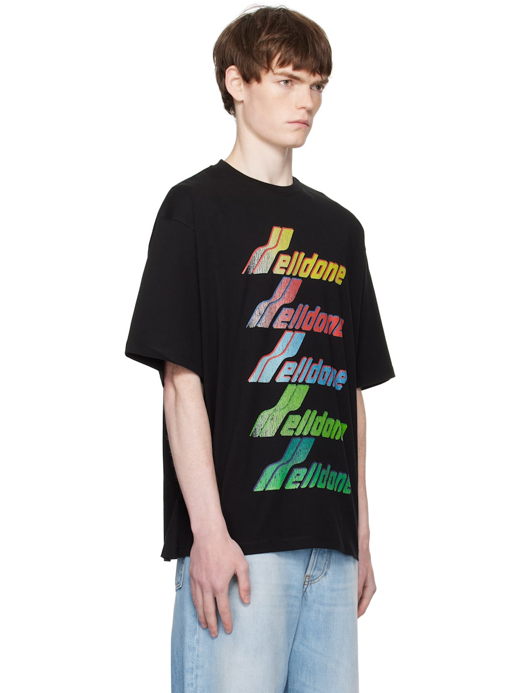 Black Multi Rainbow Logo T-shirt - 2