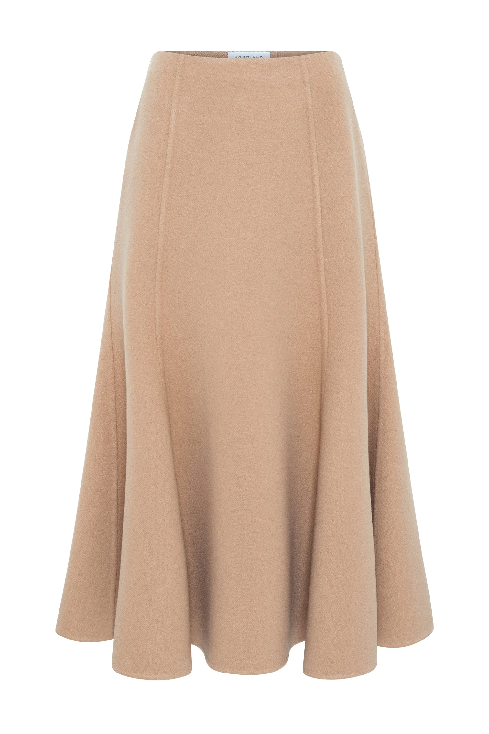 Patterson Skirt in Camel Double-face Recycled Cashmere - 1
