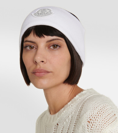Moncler Logo virgin wool headband outlook