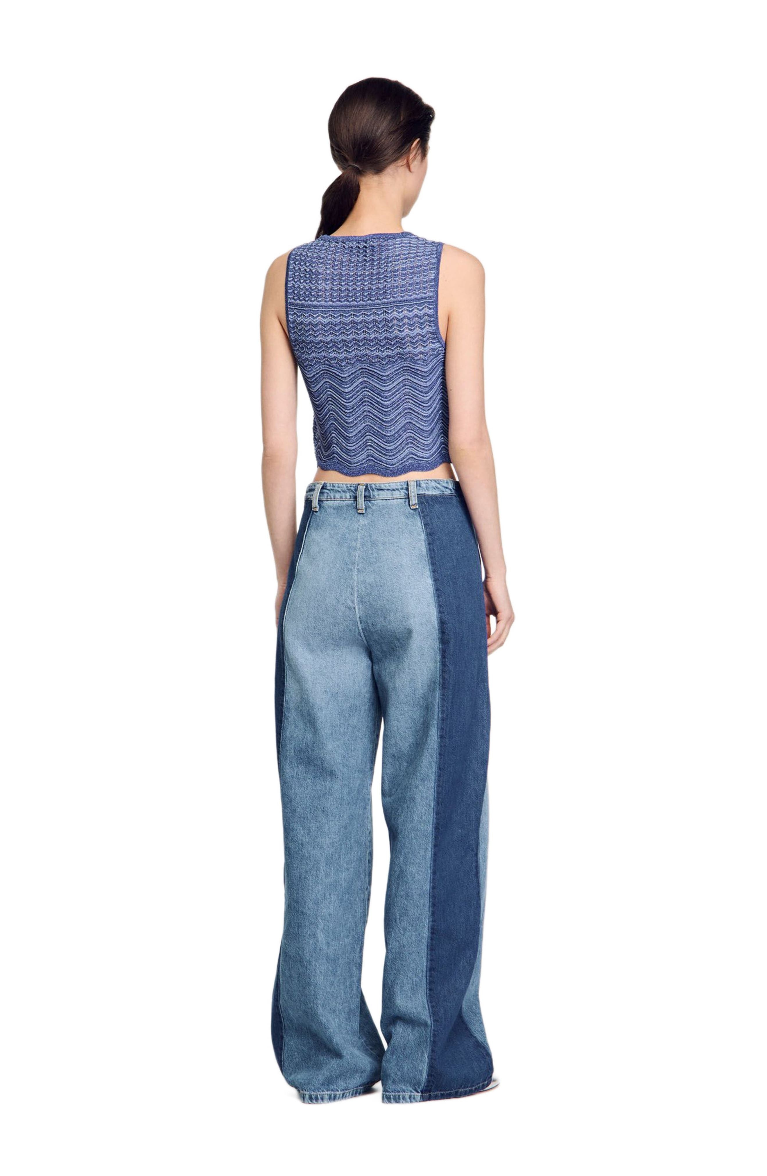 SANDRO Glitter knit sweater in Royal Blue at Nordstrom - 3