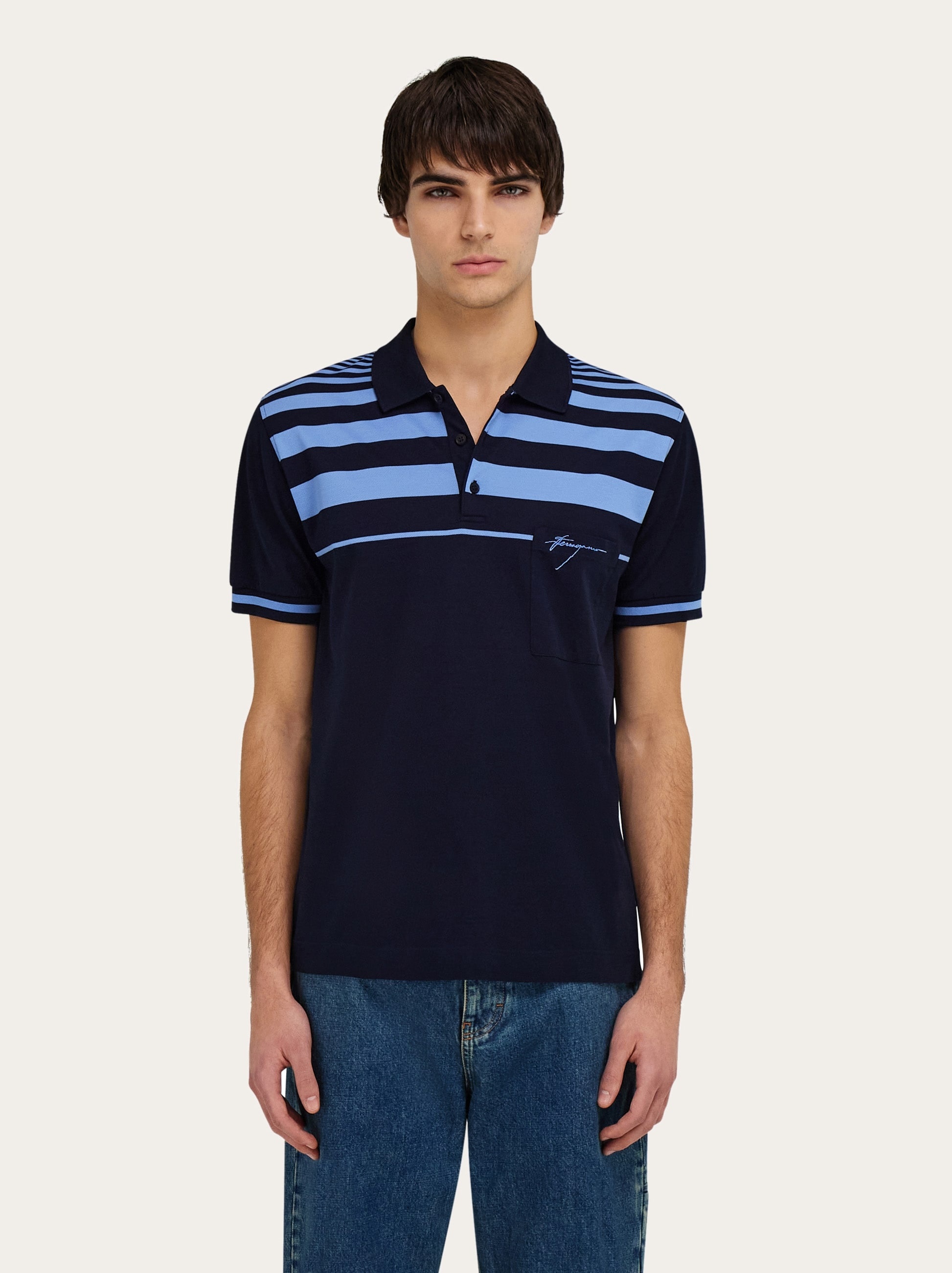 Striped polo shirt - 2