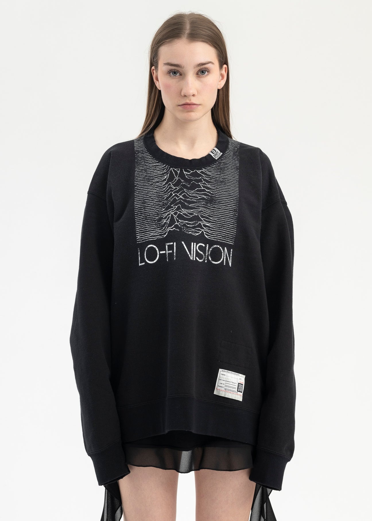 BLACK SHIFT BACK PULLOVER - 1