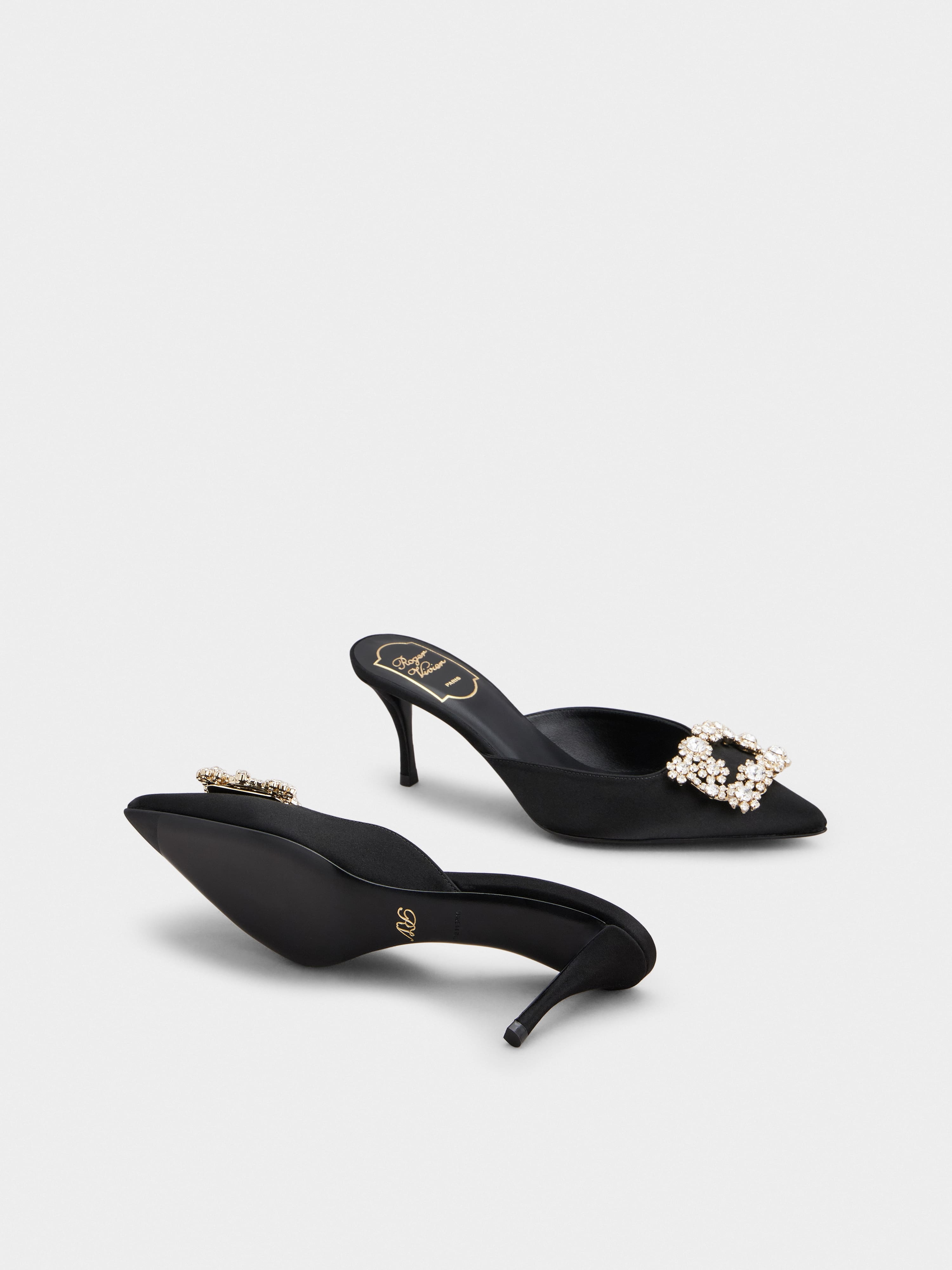 Efflorescence Mules in satin - 6