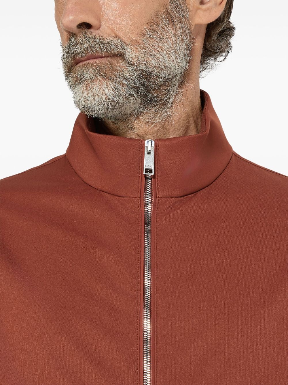 high-neck zip-fastened jacket - 5