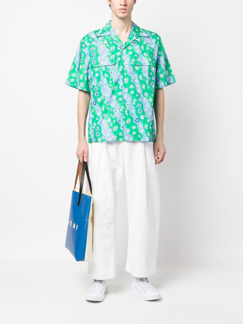 Marni floral-print short-sleeved shirt outlook