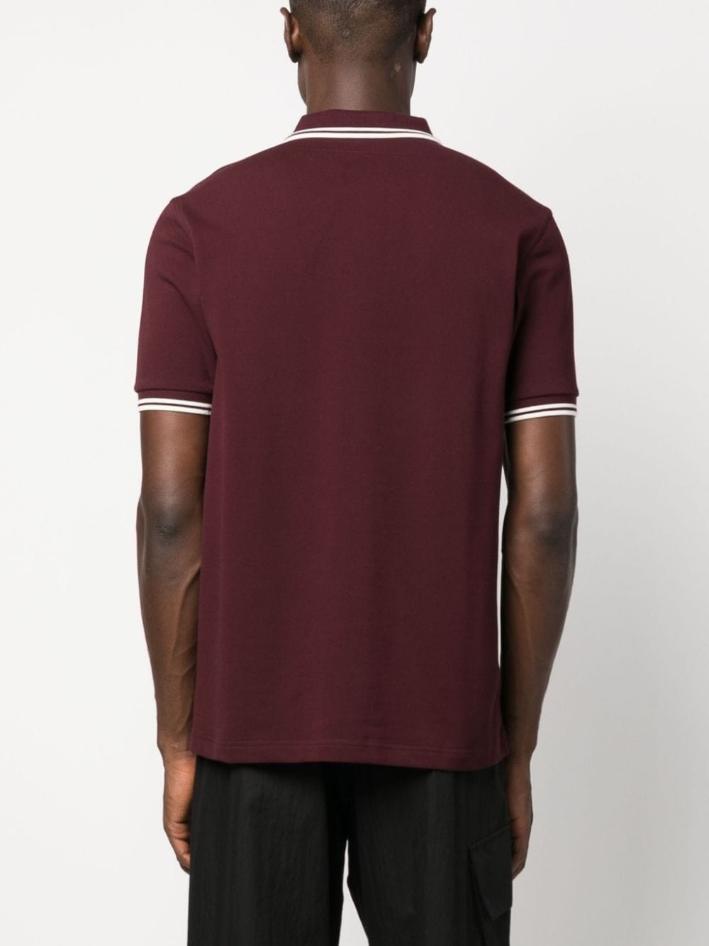 logo-embroidered cotton polo shirt - 4
