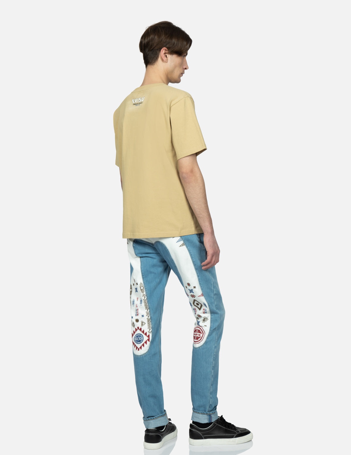 Nomadic-pattern Embroidered Daicock Insert Carrot-Fit Jeans #2017 - 3