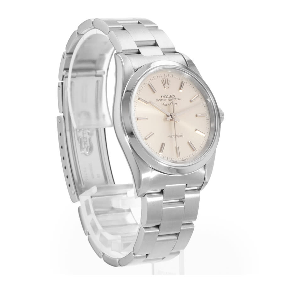Pre-owned Rolex Air King Automatic Chronometer Silver Dial Men's Watch 14000 SSO - 7